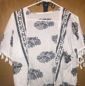 Cute flower print kimono
